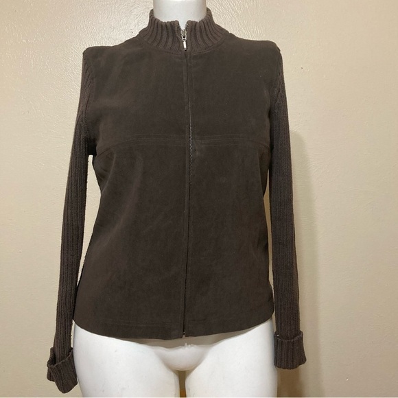 CASUAL CORNER ANNEX vintage 90’s knit and microfiber suede like sweater Medium - Picture 1 of 12